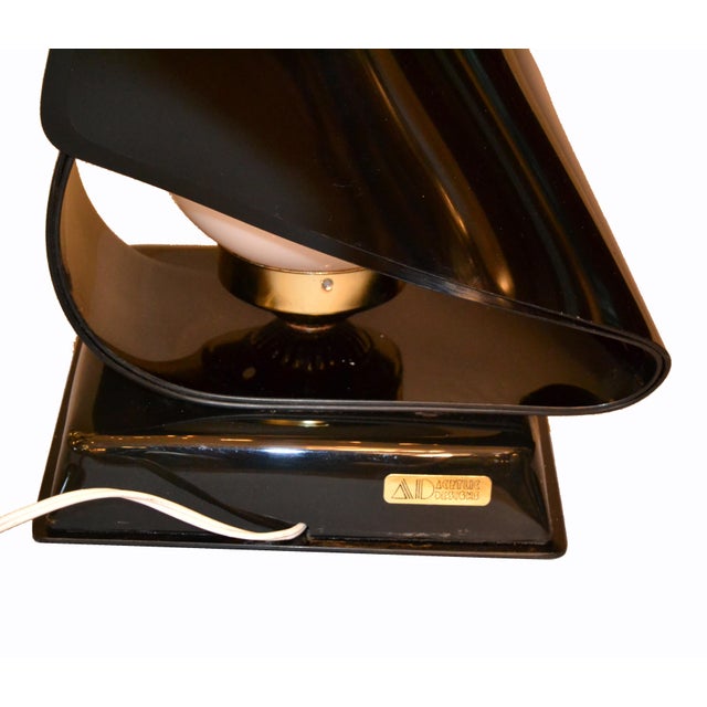 Black Acrylic Sculptural Table Lamps by Acrylic Design Pair Chairish