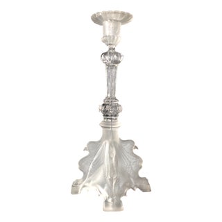 Crystal Griffon Candlestick from Val Saint Lambert, Belgium, 1920s For Sale