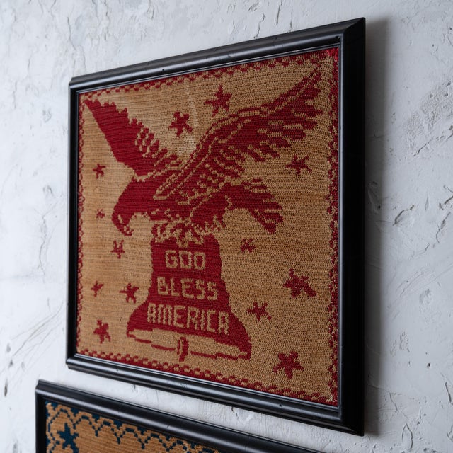 "God Bless America" Patriotic Embroideries, c.1920 For Sale In Savannah - Image 6 of 12
