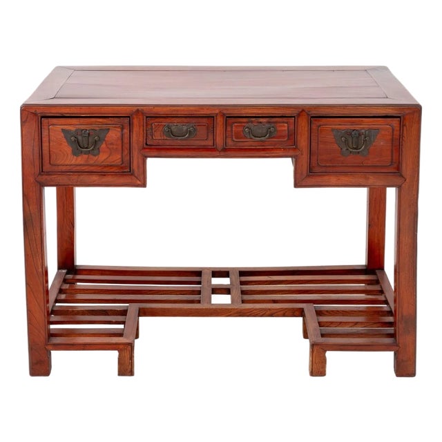 Chinese Elm Writing Desk For Sale