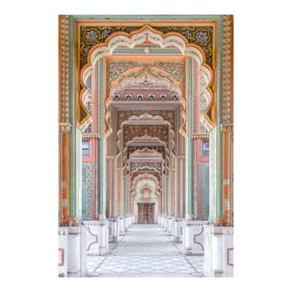 Patrika Gate Jaipur – Vibrant Indian Architectural Statement Photography 60" X 40" For Sale