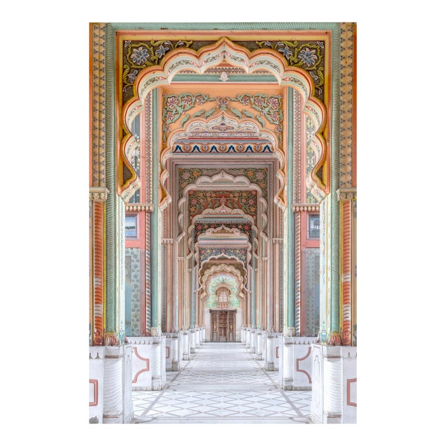 Patrika Gate Jaipur – Vibrant Indian Architectural Statement Photography 60" X 40" For Sale