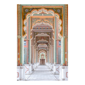 Patrika Gate Jaipur – Vibrant Indian Architectural Statement Photography 60" X 40"