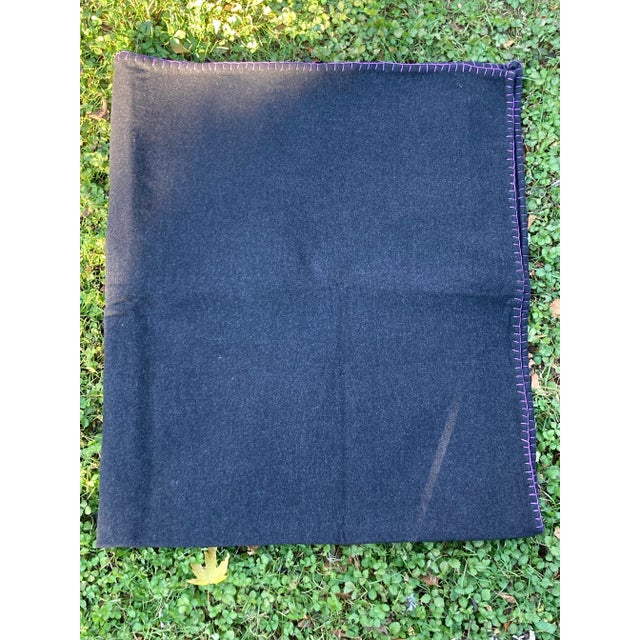 2020s Charcoal Cashmere Throw For Sale - Image 5 of 5