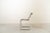 Set of Four Tubular Steel Chairs, Space Age, Upholstered in White Suede. C. 1970, Set of 4 For Sale - Image 4 of 13