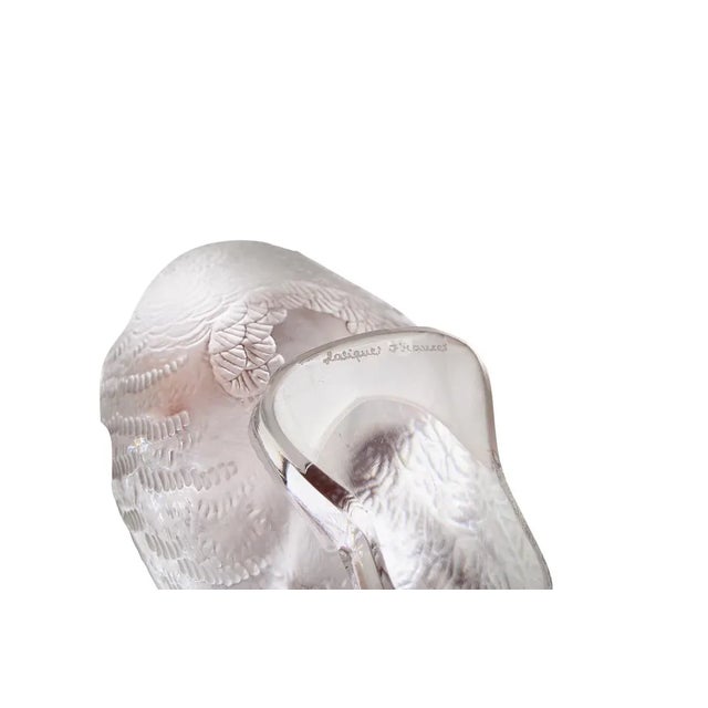 Vintage Lalique Paris Quail Art Glass Sculpture For Sale - Image 9 of 9