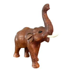 Early 20th Century Leather Elephant Sculpture