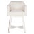 Ian Counter Stool in Index Porcelain with Wood Retro Swivel Base & Casablanca Finish For Sale