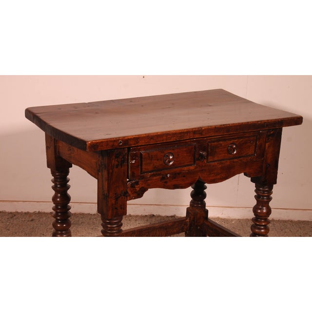 Antique Spanish Walnut Table, 1600s For Sale - Image 4 of 11