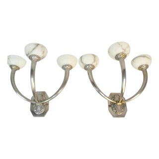Art Deco Wall Lights by George & Eugéne Capon, 1920s, Set of 2 For Sale