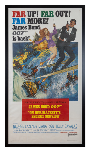 U.S Release James Bond 007 on Her Majestys Secret Service Poster, 1969