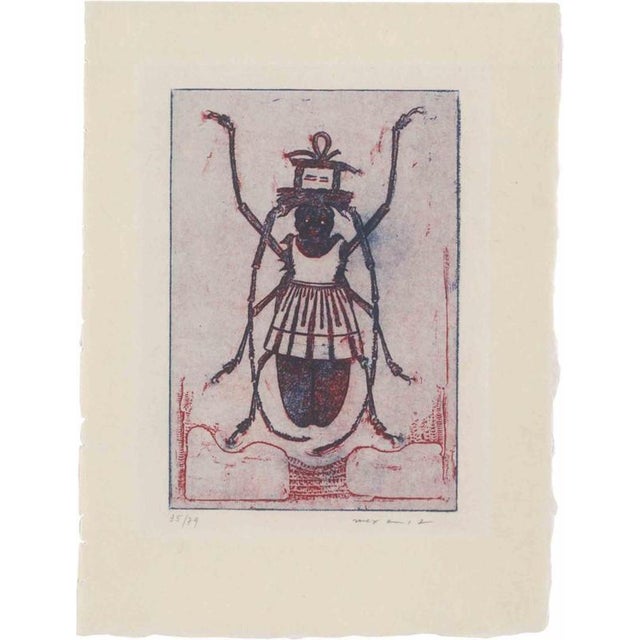 Lithograph on Japan paper, realized in 1973. Image dimension 20.8x14.2 / Shee dimension 31.5x23.4 cm. Edition of 79. Hand...