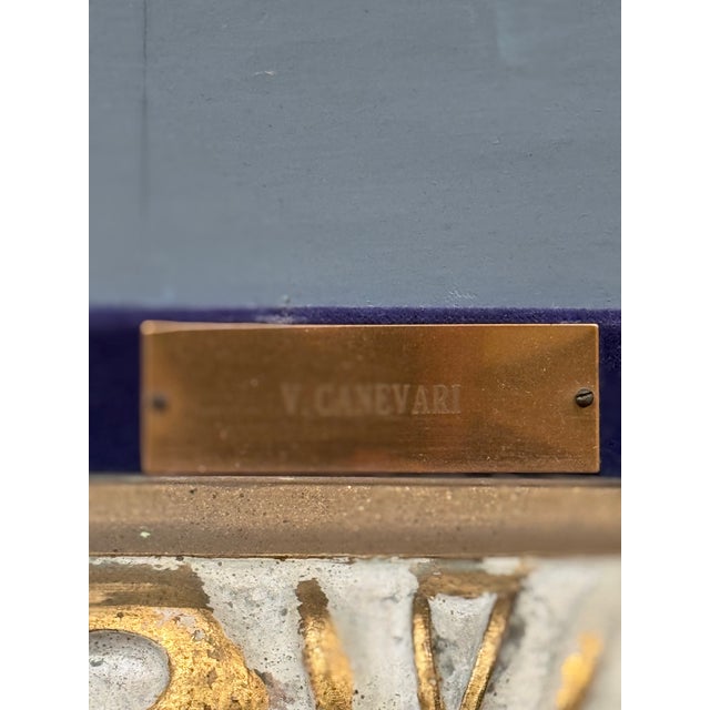 Large Mid-Century Italian Surrealist “Flying Priest” Painting by Veniero Canevari in Original B-Q Co. Frame For Sale - Image 4 of 8