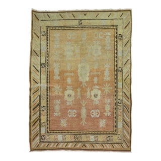 Antique Turkmenistan Khotan Rug - 5'6" x 7'3" For Sale