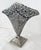 Vintage Ornate Fan Vase, Art Nouveau-Style Scrollwork, a Reticulated Top Edge, and a Central Pineapple Motif. For Sale - Image 10 of 15