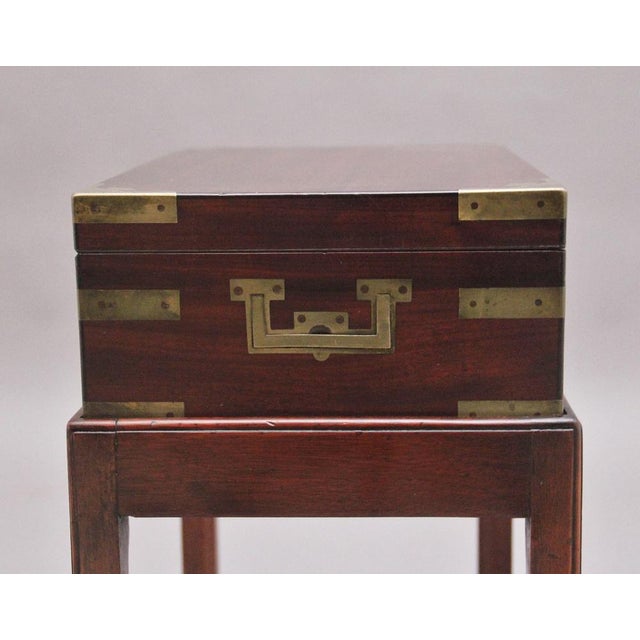 Brown Antique Mahogany Box on Later Stand, 1840s For Sale - Image 8 of 15