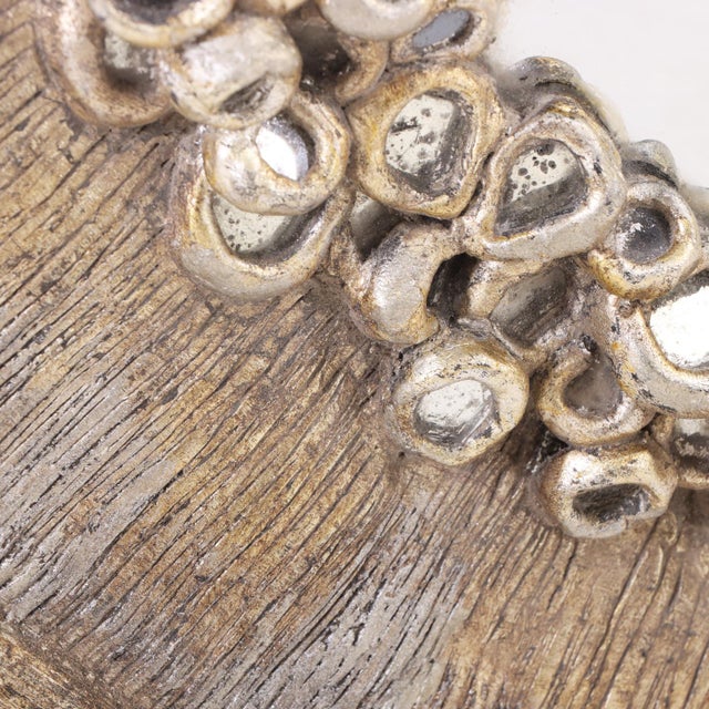 Silvered Resin and Old Glass Convex Mirror in the Manner of Line Vautrin. For Sale In Philadelphia - Image 6 of 7