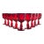 1980s Fenton “Thumbprint, Ruby Red” Wine Glasses - Set of 9 For Sale