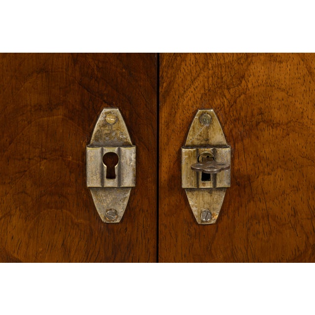 Brown 1930s French Art Deco Walnut Partner Desk With Leather Top For Sale - Image 8 of 18