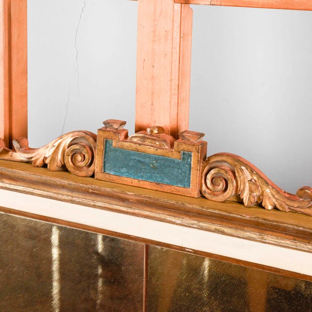 Antique Lacquered Mirror with Mercury Glass For Sale - Image 11 of 18