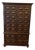 1950s Brutalist MCM Spanish Wood Armoire Wardrobe For Sale