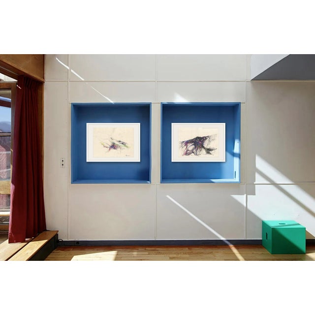 J. Hornan, Landscape, 1970s, Mixed Media on Paper For Sale - Image 4 of 5