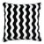 Schumacher The Wave 20" Pillow in Black For Sale