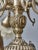 Gold White Brass 12-Arm Chandelier with Rose-Shaped Glass Shades For Sale - Image 8 of 11