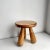 French 1990s French Brutalist Wooden Tripod Stool Attributed to Charlotte Perriand For Sale - Image 3 of 4