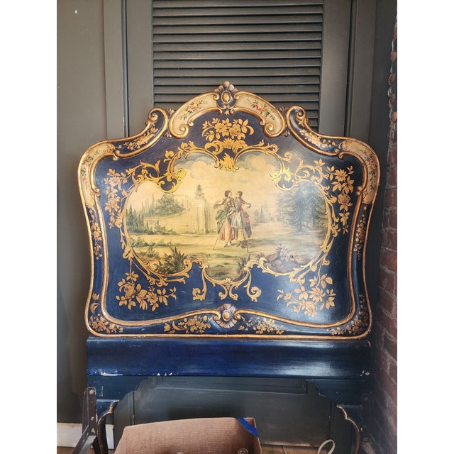 Incredible Pair of 19th Century Hand Painted Twin Beds. For Sale - Image 4 of 15