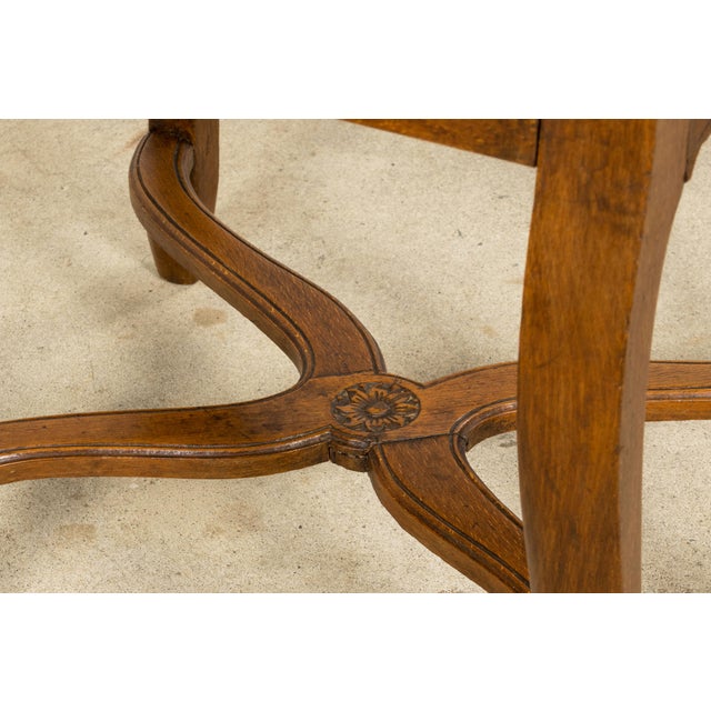 Antique French Louis XV Style Provincial Walnut Cane Dining Chairs, Set of 12 For Sale - Image 17 of 18