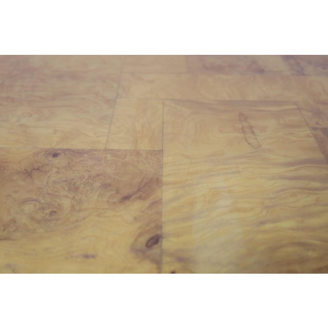 Brown Paul Evans Signed Burl Patchwork Cocktail Table, 48" Square For Sale - Image 8 of 8