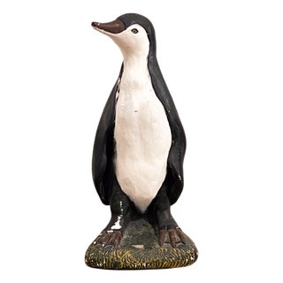 Large Penguin in Polychrome Plaster, France, 1960s For Sale