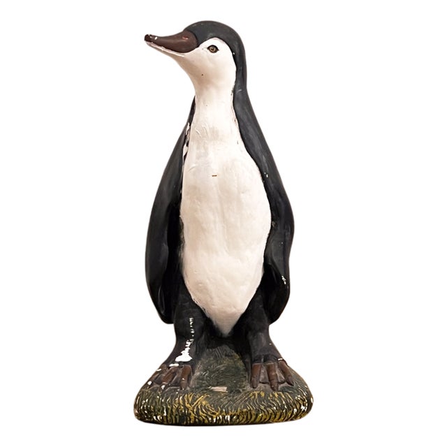 Large Penguin in Polychrome Plaster, France, 1960s For Sale