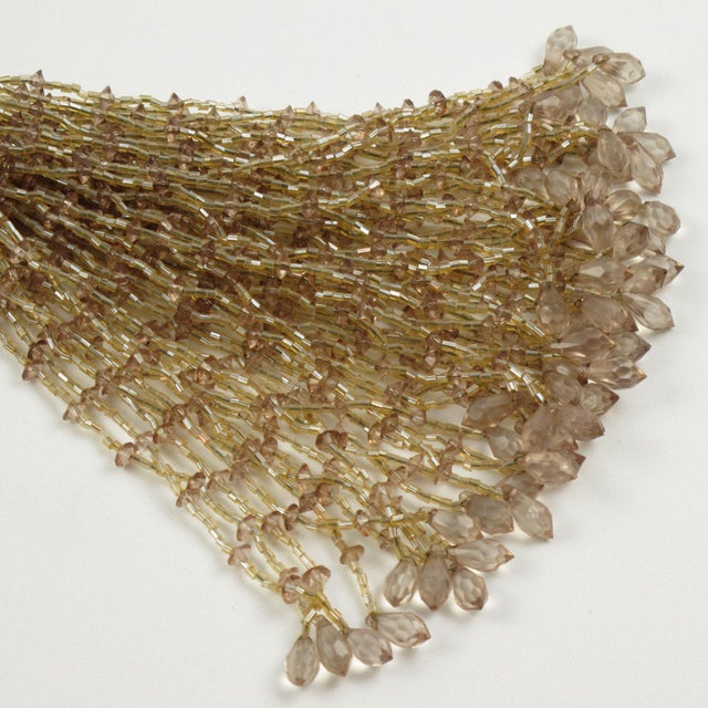 Art Deco Trio of Crystal Beads Curtain Tassel Tiebacks Retainers For Sale - Image 9 of 10