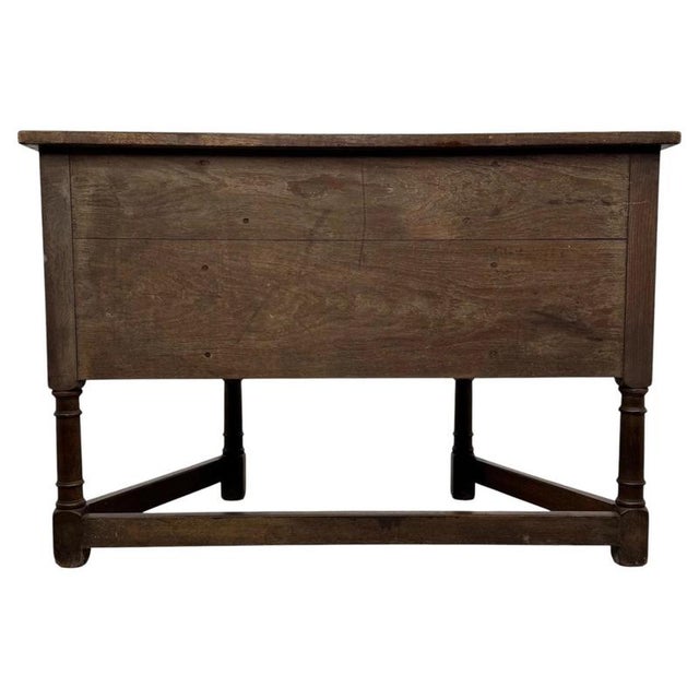 Early 20th Century English Carved Oak Writing Desk For Sale - Image 9 of 13