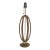 Midcentury Modeline Co. Modern Caged Sculpted Wood and Brass Table Lamp For Sale
