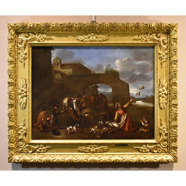 After Jan Miel, Landscape, 1650, Oil on Canvas For Sale - Image 8 of 14