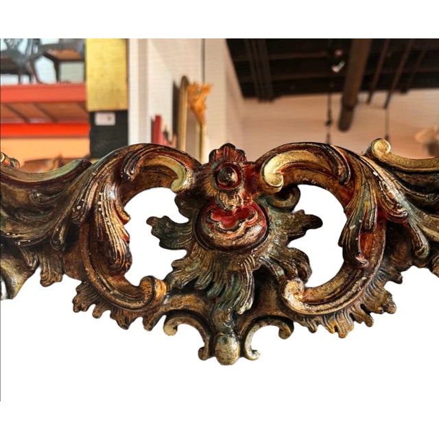 Early 20th Century Italian Rococo Hand-Carved Wall Mirror For Sale - Image 12 of 14