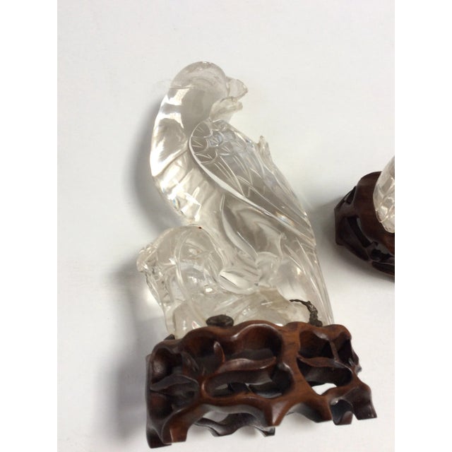 Antique Chinese Rock Crystal Birds - A Pair For Sale In San Antonio - Image 6 of 8
