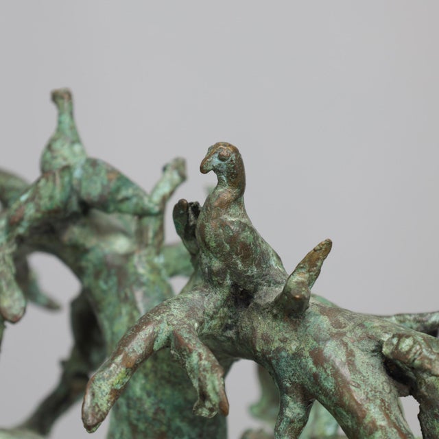 Metal TM, Baobab Tree Sculpture with Birds, 1980s, Bronze For Sale - Image 7 of 10