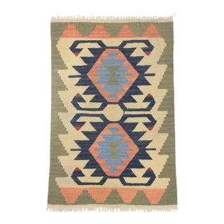 Vintage Persian Shiraz Kilim Rug - 01'11 X 02'11 For Sale