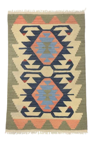 Vintage Persian Shiraz Kilim Rug - 01'11 X 02'11