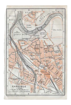 1910 Map of Carlisle England