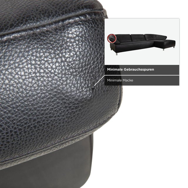 Butterfly Corner Sofa in Black Leather from Ewald Schillig For Sale - Image 13 of 18