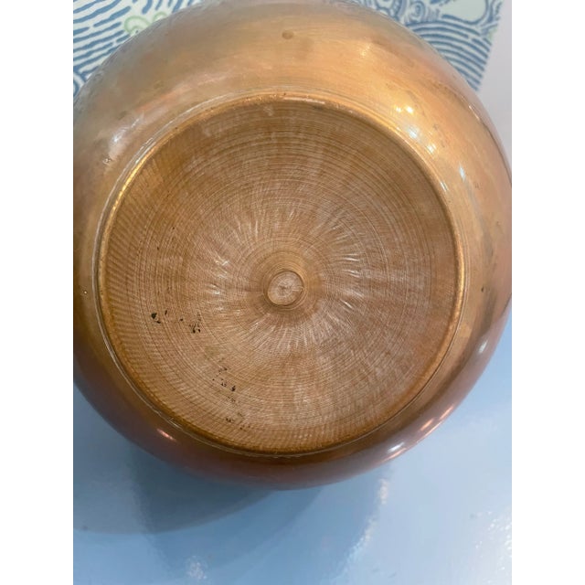 1940s Vintage Solid Brass Preserve/Cooking Pot With Riveted Handle For Sale - Image 5 of 7
