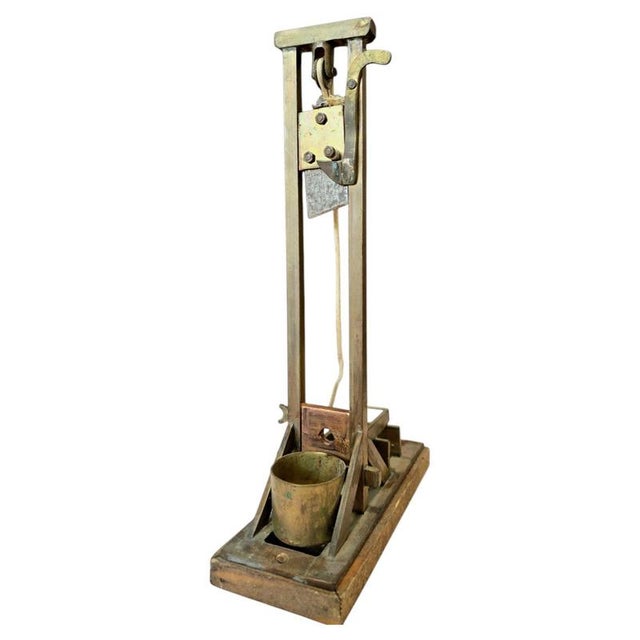 Vintage Brass and Wood Cigar Guillotine Cutter, 1930 For Sale - Image 13 of 13