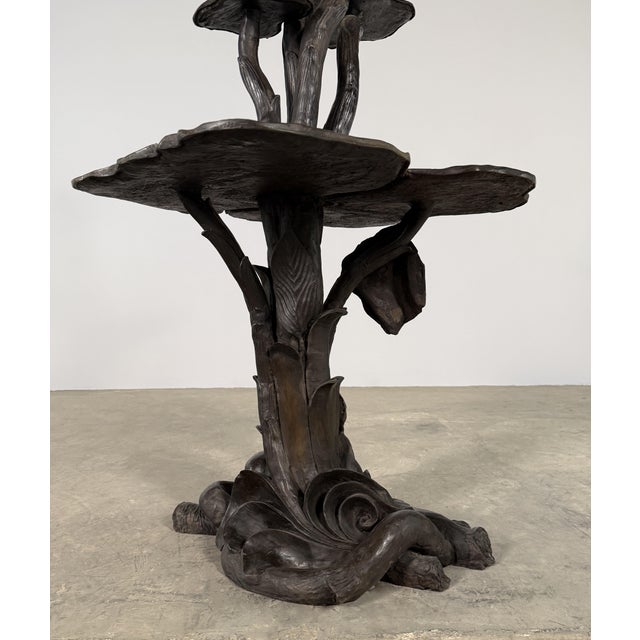 Bronze Monumental Bronze Lotus Fountain Sculpture, 58” H – Multi-Tier Botanical Form For Sale - Image 8 of 14
