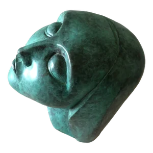2000s "Mena" Abstract Bronze Sculpture of Woman by Rudy Gonzales