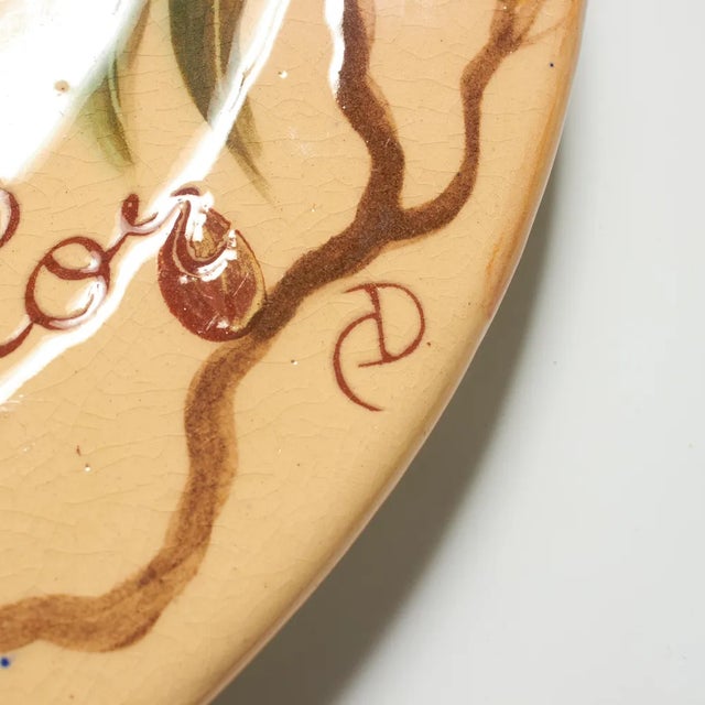 Ceramic Traditional Hand Painted Plate by Diaz Costa, Catalan, 1960s For Sale - Image 9 of 10